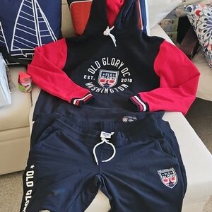 Rugby Fans! Washington DC Official Old Glory Rugby Club Hoodie & Pants XL NWOT
